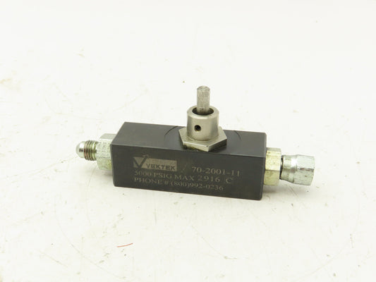 Vektek 70-2001-11 Precision Inline Flow Control Valve Needle 5000PSI 3GPM