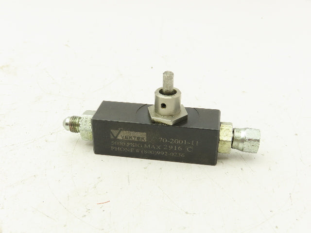 Vektek 70-2001-11 Precision Inline Flow Control Valve Needle 5000PSI 3GPM