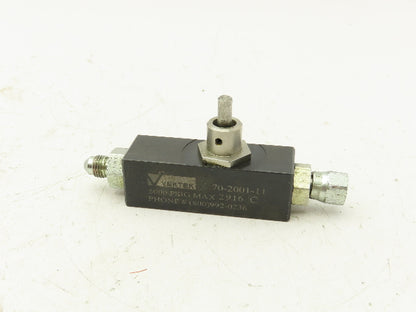 Vektek 70-2001-11 Precision Inline Flow Control Valve Needle 5000PSI 3GPM