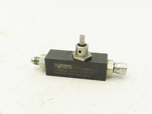 Vektek 70-2001-11 Precision Inline Flow Control Valve Needle 5000PSI 3GPM