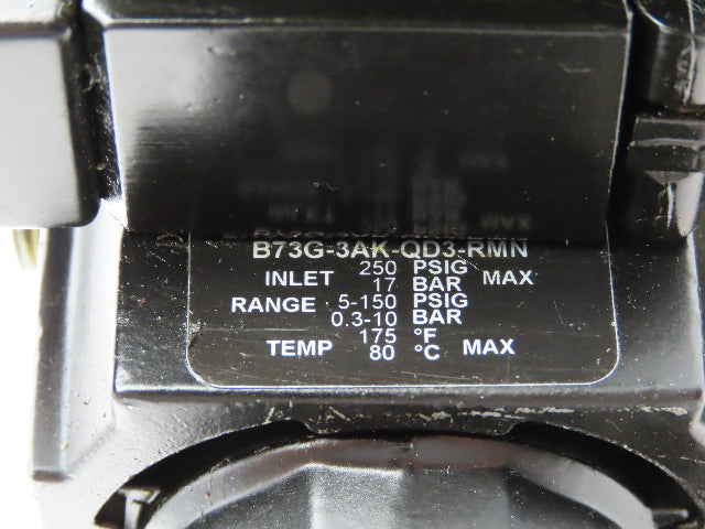 Norgren B73G-3AK-QD3-RMN Pneumatic Air Pressure Regulator 5-150PSI 3/8" NPT