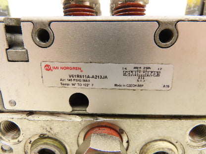 Norgren V61R611A-A213JA Pneumatic Air Direction Control Solenoid Valve Block 24V
