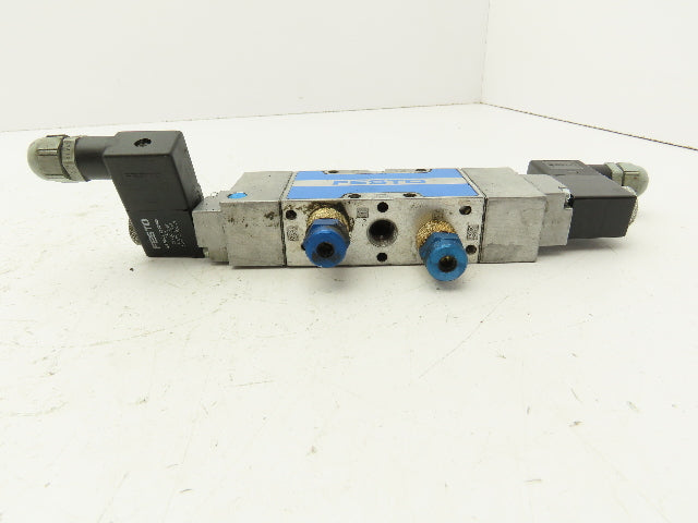 Festo MFH-5/3-G1/4-B Pneumatic Solenoid Valve 145 PSI 24VDC