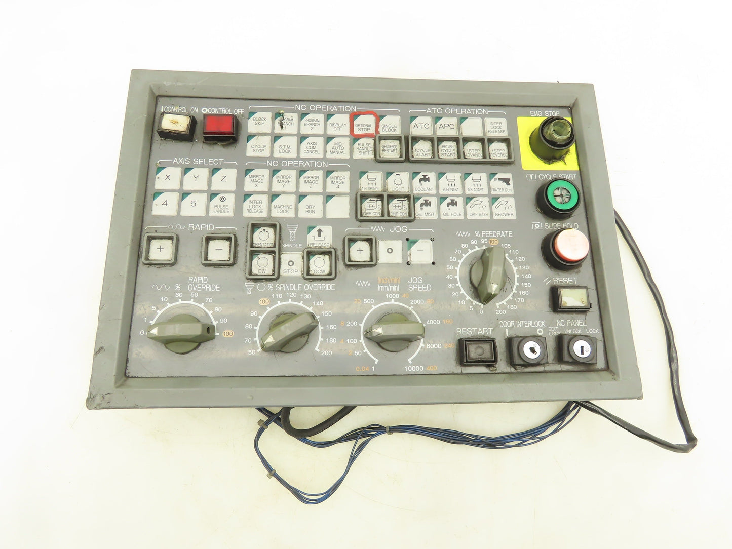 Okuma MPN7000 M-S CNC Lathe Operator Control Panel E0105-566-103-2