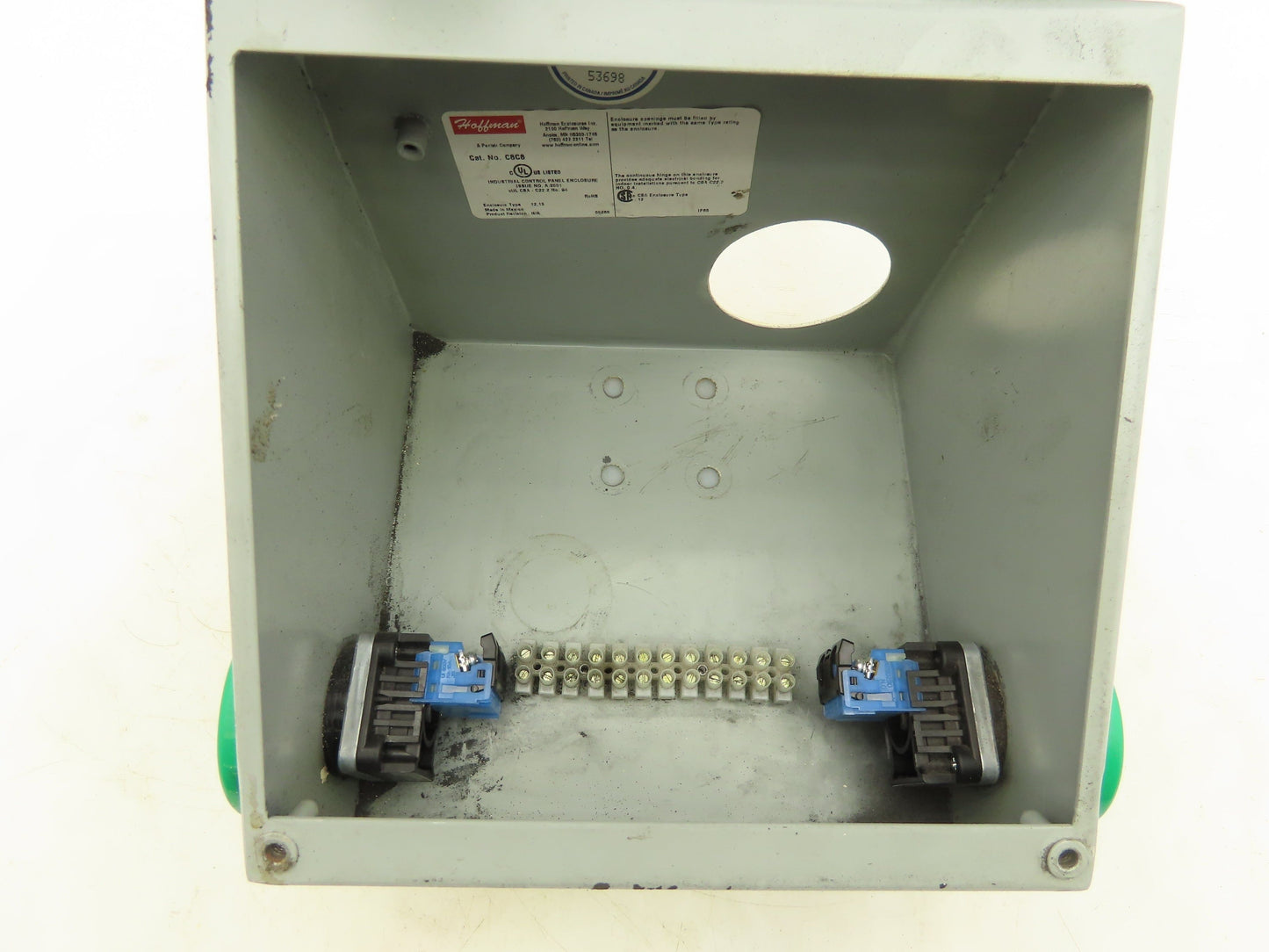 Hoffman C8C8 Sloped Top Operator Control Consolet Encloser 8x8x7.09" Steel