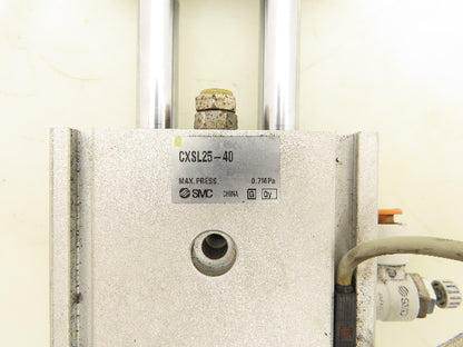 SMC CXSL25-40 Dual Rod Guided Air Cylinder Linear Actuator 40mm Stroke