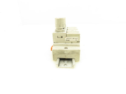 SMC ARM11BB1-358-AZ Compact 3-Station Pneumatic Manifold Regulator DIN Rail