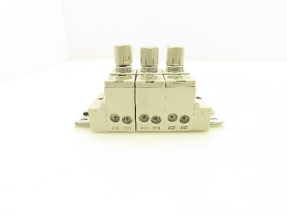 SMC ARM11BB1-358-AZ Compact 3-Station Pneumatic Manifold Regulator DIN Rail