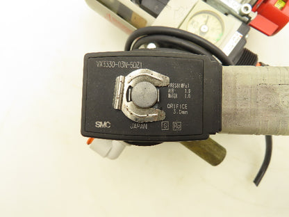SMC AW30-N03E-Z 3/8" Air Line Filter Regulator Combo Lockout & Solenoid Valve