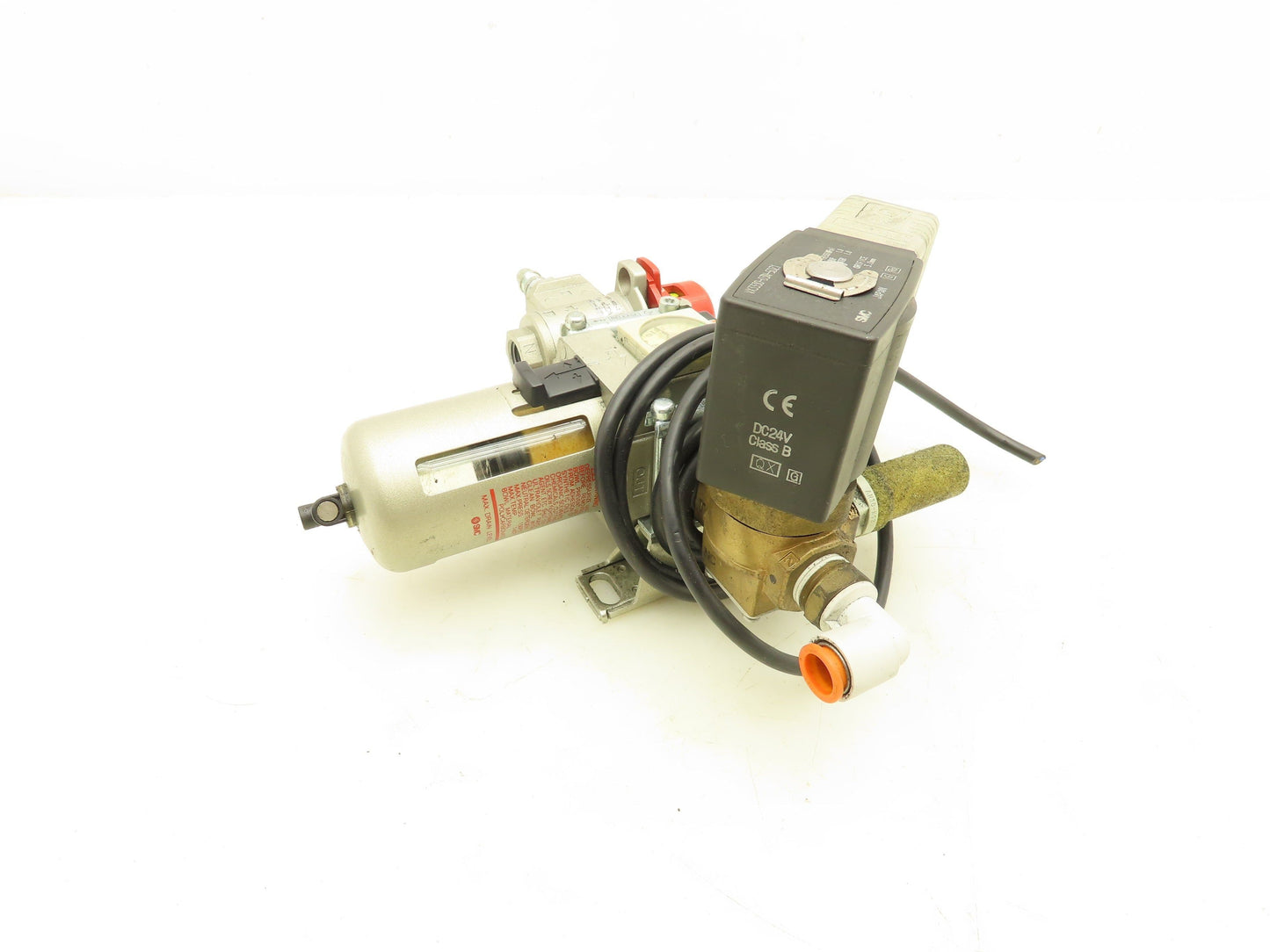 SMC AW30-N03E-Z 3/8" Air Line Filter Regulator Combo Lockout & Solenoid Valve