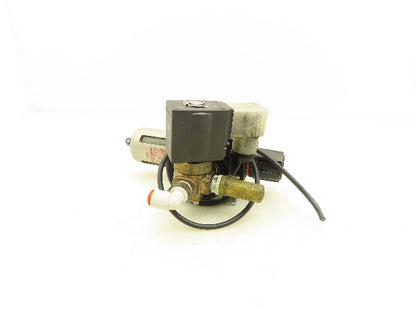 SMC AW30-N03E-Z 3/8" Air Line Filter Regulator Combo Lockout & Solenoid Valve