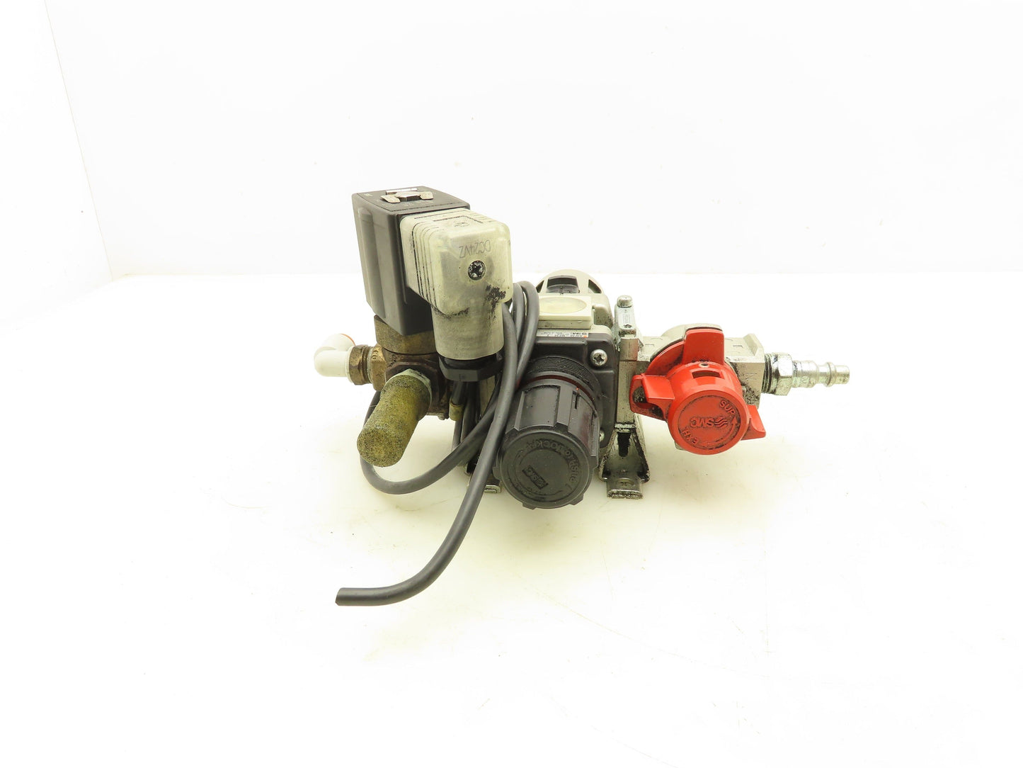 SMC AW30-N03E-Z 3/8" Air Line Filter Regulator Combo Lockout & Solenoid Valve