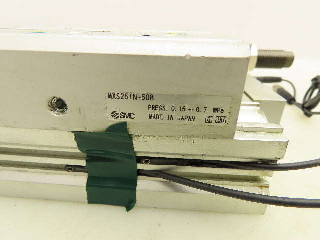 SMC MXS25TN-50B Pneumatic Air Slide Table Dual Rod Guided Cylinder 50mm Stroke