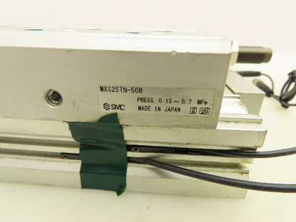 SMC MXS25TN-50B Pneumatic Air Slide Table Dual Rod Guided Cylinder 50mm Stroke