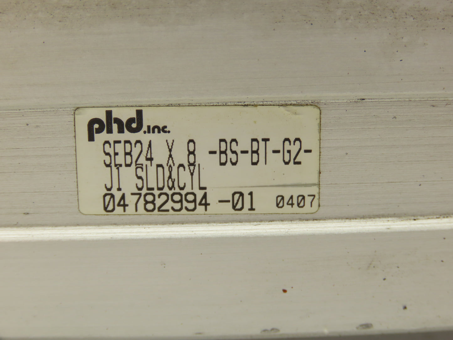 PHD SEB24 X 8-BS-BT-G2-J1 Pneumatic Thruster Slide Guided Cylinder 8" Stroke