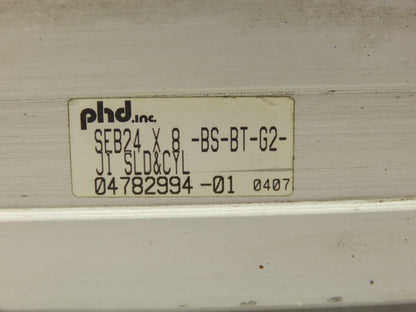 PHD SEB24 X 8-BS-BT-G2-J1 Pneumatic Thruster Slide Guided Cylinder 8" Stroke