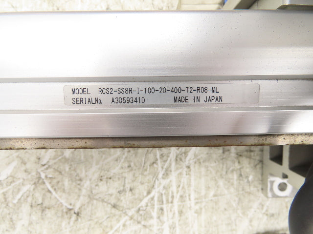 IAI RCS2-SS8R-I-100-20-400-T2 Robo Cylinder Incremental Linear Servo Actuator