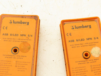 Lumberg ASB 8/LED NPN 5/4 Actuator Sensor Distribution Box 8 Plug-In Lot of 2
