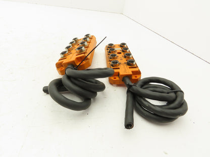 Lumberg ASB 8/LED NPN 5/4 Actuator Sensor Distribution Box 8 Plug-In Lot of 2