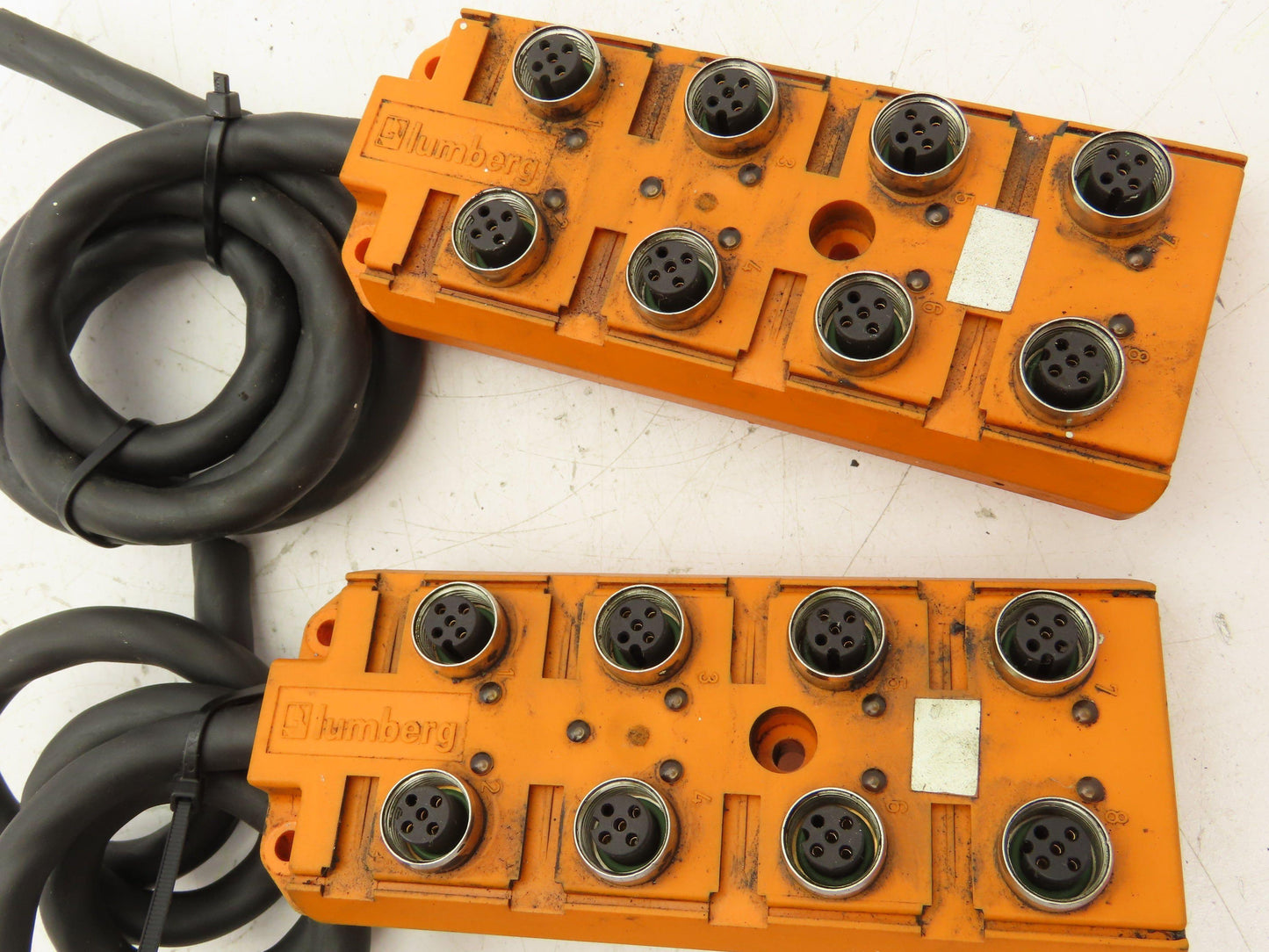 Lumberg ASB 8/LED NPN 5/4 Actuator Sensor Distribution Box 8 Plug-In Lot of 2