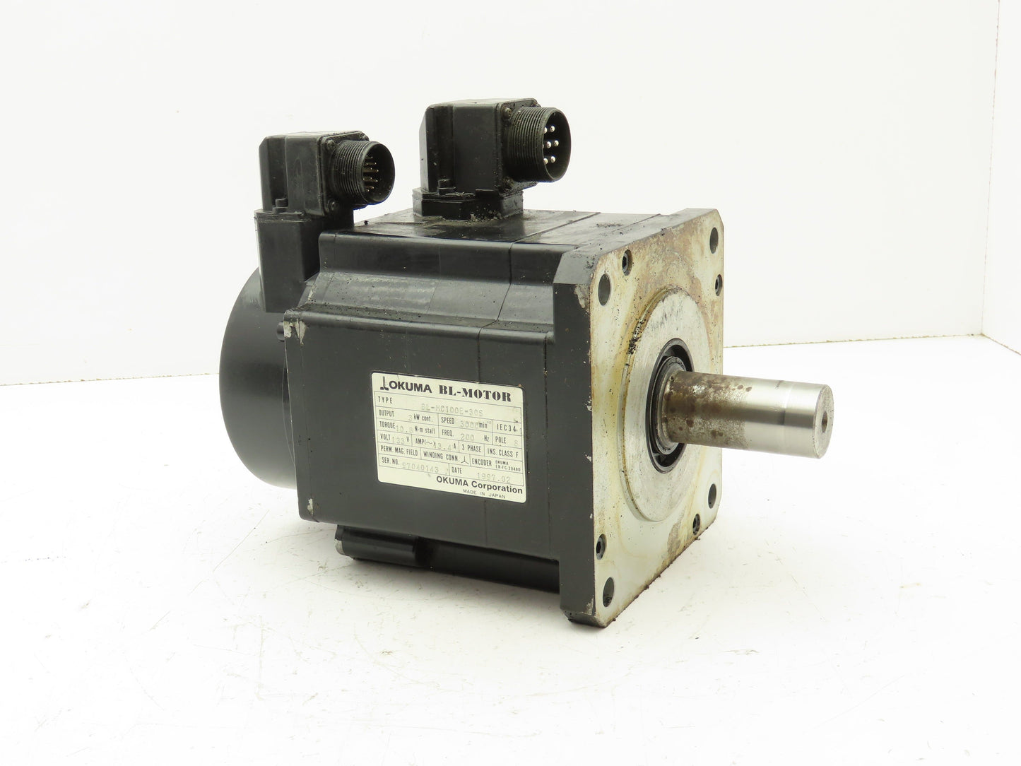 Okuma BL-MC100E-30S AC Servo Motor 3kW 3000 RPM 133V 3PH Encoder ER-FC-2048D