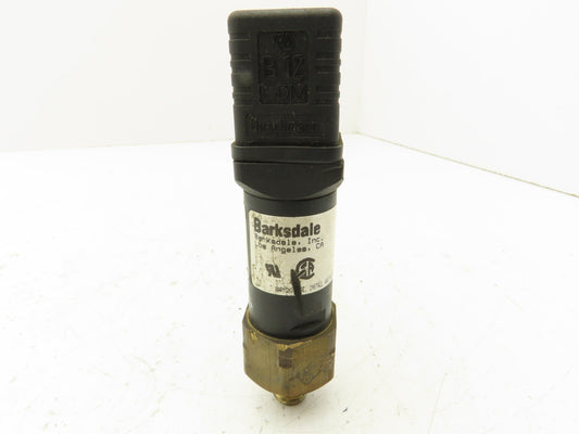 Barksdale 96210-BB2-S0073 Pressure Switch Sensor DECR 15PSI 1000PSI Max 1/4" NPT