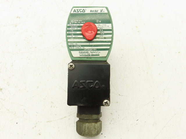 Asco JKF8320G184 Red Hat Solenoid Valve 3-Way 1/4" NPT 24VDC Coil