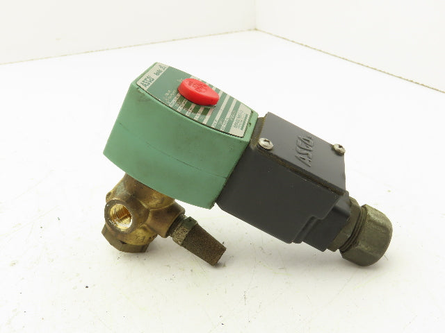 Asco JKF8320G184 Red Hat Solenoid Valve 3-Way 1/4" NPT 24VDC Coil