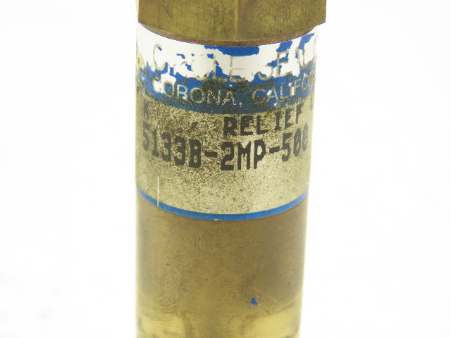 Circle Seal Controls 5133B-2MP-500 Inline Pressure Relief Valve 1/4" NPT 500 PSI