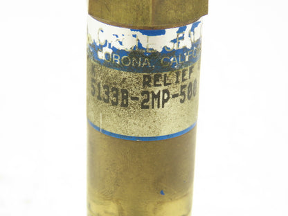 Circle Seal Controls 5133B-2MP-500 Inline Pressure Relief Valve 1/4" NPT 500 PSI