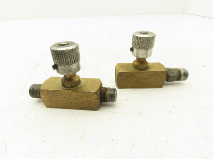 Parker PN400B Flow Control Needle Valve 1/4" NPT 2000PSI Lot of 2