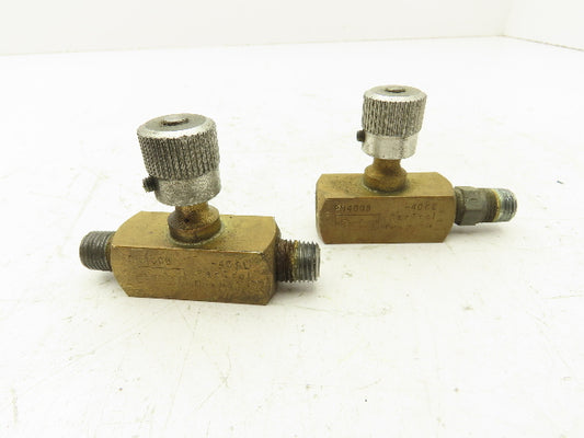 Parker PN400B Flow Control Needle Valve 1/4" NPT 2000PSI Lot of 2