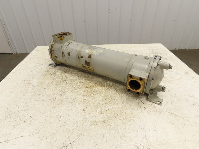 ITT SX2000/HFF 24" Oil Cooler Shell & Tube Heat Exchanger 4-Pass 1.5" NPT x SAE