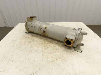 ITT SX2000/HFF 24" Oil Cooler Shell & Tube Heat Exchanger 4-Pass 1.5" NPT x SAE