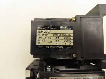 Fuji Electric SJ-0SG Magnetic Contactor Thermal Overload Relay Lot of 3