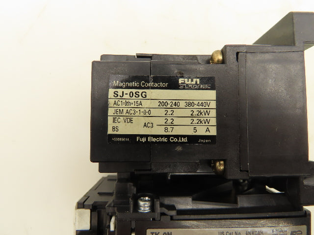 Fuji Electric SJ-0SG Magnetic Contactor Thermal Overload Relay Lot of 3