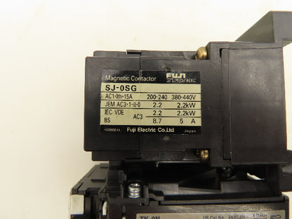 Fuji Electric SJ-0SG Magnetic Contactor Thermal Overload Relay Lot of 3