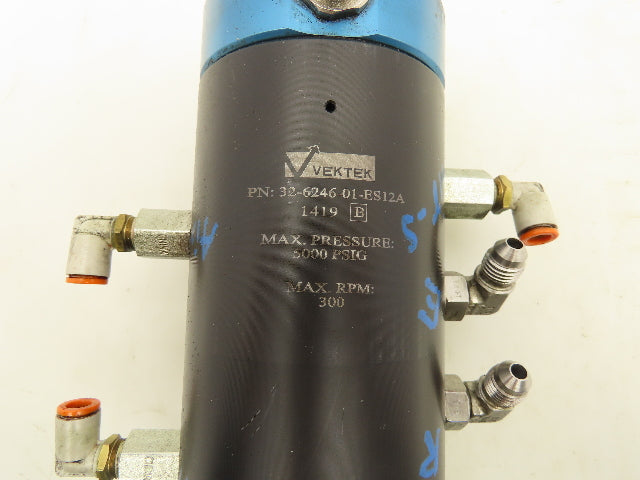 Vektek 32-6246-01-ES12A Rotating Union 6-Path MM 12-Circuit 300 RPM 5000 PSI
