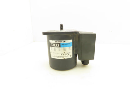 Oriental 5IK40GN-SWT Induction Motor 40W 1600 RPM 200/220/230V 3PH Pinion Shaft
