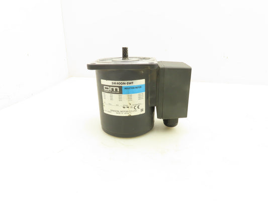 Oriental 5IK40GN-SWT Induction Motor 40W 1600 RPM 200/220/230V 3PH Pinion Shaft