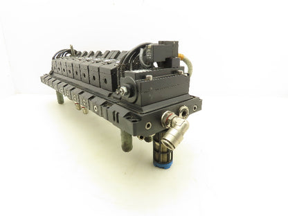 Mecman 07931 Pneumatic Directional Solenoid Valve 8-Station Manifold 24V 5/2