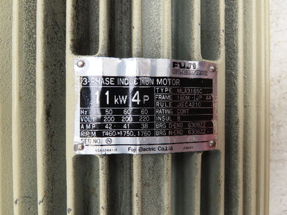 Fuji MLA3165C Electric Motor 11kw 1760RPM Vertical Mount 160M Frame 220V 3Ph