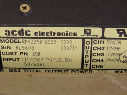 Cincinnati Milacron 3-424-1945A PLC Power Supply Assembly 115/230V In 12/24V Out