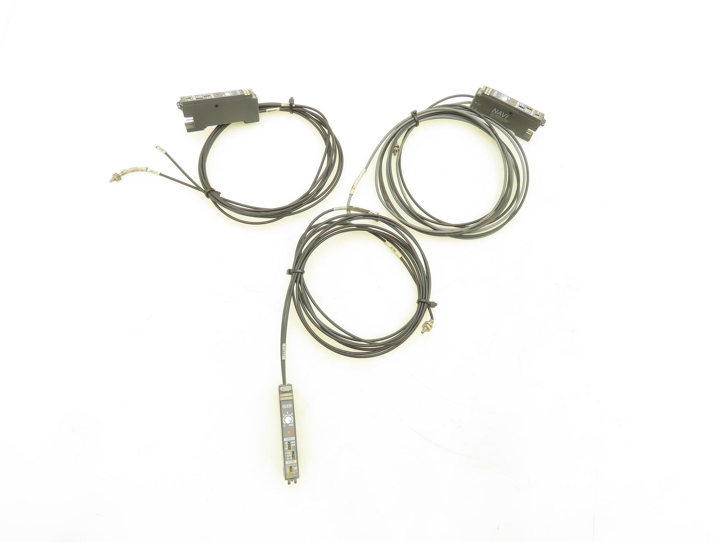 Sunx FX-311P Fiber Optic Amplifier Sensor with Cables  Lot of 3