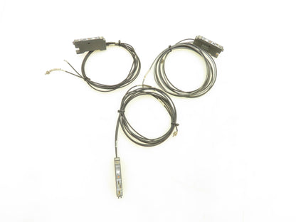 Sunx FX-311P Fiber Optic Amplifier Sensor with Cables  Lot of 3