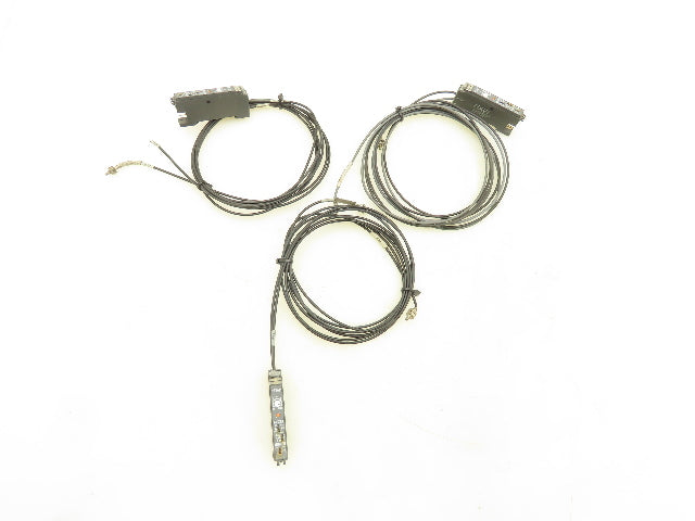 Sunx FX-311P Fiber Optic Amplifier Sensor with Cables  Lot of 3