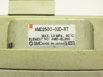 SMC AMD250C-02D-RT Pneumatic Micro Mist Separator 1/4" NPT 1 Mpa