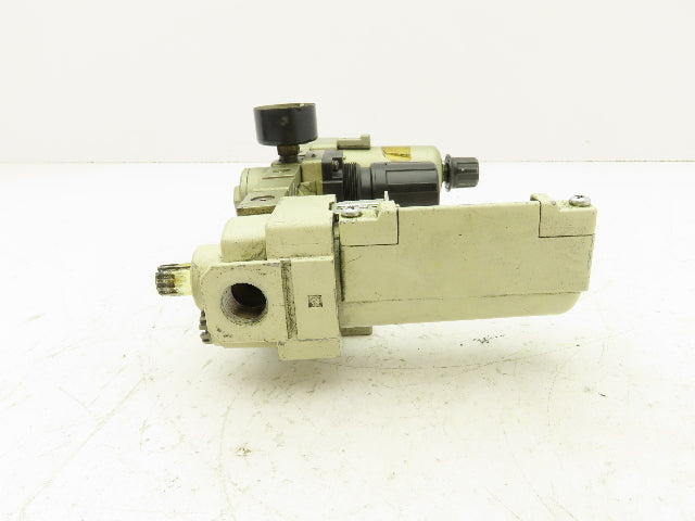 SMC AR3000-03-R Pneumatic Regulator Filter Check Valve Lubricator Assembly 3/8"