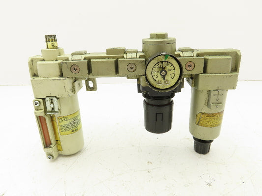 SMC AR3000-03-R Pneumatic Regulator Filter Check Valve Lubricator Assembly 3/8"
