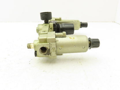 SMC AF30-N03D-2Z Pneumatic Regulator Air Filter Check Valve Assembly 3/8"